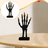 Maxbell Haunted Halloween Skull Hand Sculpture Black Multifunctional 3.7x3.1x7.5inch