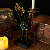 Maxbell Haunted Halloween Skull Hand Sculpture Black Multifunctional 3.7x3.1x7.5inch