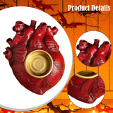 Maxbell Halloween Sculpture Human Heart Candle Holder for Home Theme Party Fireplace