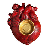Maxbell Halloween Sculpture Human Heart Candle Holder for Home Theme Party Fireplace