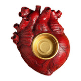 Maxbell Halloween Sculpture Human Heart Candle Holder for Home Theme Party Fireplace