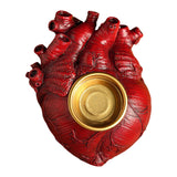 Maxbell Halloween Sculpture Human Heart Candle Holder for Home Theme Party Fireplace