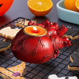 Maxbell Halloween Sculpture Human Heart Candle Holder for Home Theme Party Fireplace