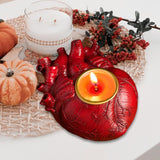 Maxbell Halloween Sculpture Human Heart Candle Holder for Home Theme Party Fireplace