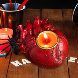 Maxbell Halloween Sculpture Human Heart Candle Holder for Home Theme Party Fireplace