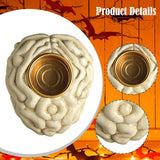 Maxbell Human Brain Candle Holder Halloween Sculpture for Fireplace Theme Party Home