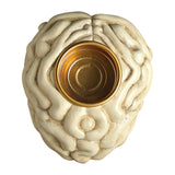 Maxbell Human Brain Candle Holder Halloween Sculpture for Fireplace Theme Party Home