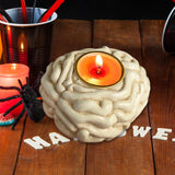 Maxbell Human Brain Candle Holder Halloween Sculpture for Fireplace Theme Party Home