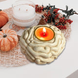 Maxbell Human Brain Candle Holder Halloween Sculpture for Fireplace Theme Party Home