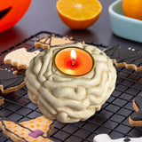 Maxbell Human Brain Candle Holder Halloween Sculpture for Fireplace Theme Party Home