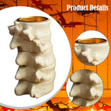 Maxbell Spine Shaped Candle Holder Halloween Ornament for Fireplace Dining Room Home White