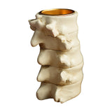 Maxbell Spine Shaped Candle Holder Halloween Ornament for Fireplace Dining Room Home White