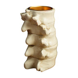 Maxbell Spine Shaped Candle Holder Halloween Ornament for Fireplace Dining Room Home White
