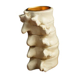 Maxbell Spine Shaped Candle Holder Halloween Ornament for Fireplace Dining Room Home White