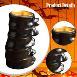 Maxbell Spine Shaped Candle Holder Halloween Ornament for Fireplace Dining Room Home Black