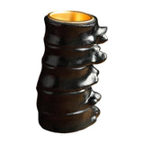 Maxbell Spine Shaped Candle Holder Halloween Ornament for Fireplace Dining Room Home Black