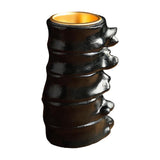 Maxbell Spine Shaped Candle Holder Halloween Ornament for Fireplace Dining Room Home Black