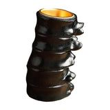 Maxbell Spine Shaped Candle Holder Halloween Ornament for Fireplace Dining Room Home Black