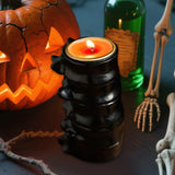Maxbell Spine Shaped Candle Holder Halloween Ornament for Fireplace Dining Room Home Black