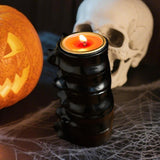 Maxbell Spine Shaped Candle Holder Halloween Ornament for Fireplace Dining Room Home Black