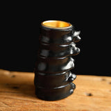 Maxbell Spine Shaped Candle Holder Halloween Ornament for Fireplace Dining Room Home Black