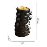 Maxbell Spine Shaped Candle Holder Halloween Ornament for Fireplace Dining Room Home Black