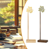 Maxbell Calligraphy Pen Holder Chinese Fu Character for Home Calligraphy Lovers Gift Gold