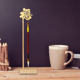 Maxbell Calligraphy Pen Holder Chinese Fu Character for Home Calligraphy Lovers Gift Gold