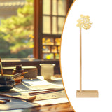 Maxbell Calligraphy Pen Holder Chinese Fu Character for Home Calligraphy Lovers Gift Gold