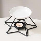 Maxbell Essential Oil Burner Birthday Gift Incense Aroma Diffuser for Hotel SPA Desk Black Base