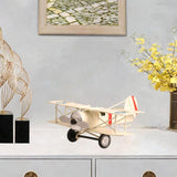 Maxbell Helicopter Model Unique Iron Airplane Model for TV Cabinet Bedroom Ornaments White