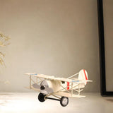 Maxbell Helicopter Model Unique Iron Airplane Model for TV Cabinet Bedroom Ornaments White