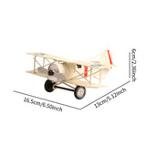 Maxbell Helicopter Model Unique Iron Airplane Model for TV Cabinet Bedroom Ornaments White