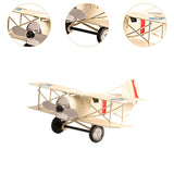 Maxbell Helicopter Model Unique Iron Airplane Model for TV Cabinet Bedroom Ornaments White