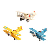 Maxbell Helicopter Model Unique Iron Airplane Model for TV Cabinet Bedroom Ornaments White