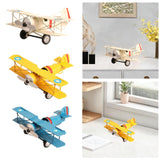 Maxbell Helicopter Model Unique Iron Airplane Model for TV Cabinet Bedroom Ornaments White