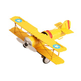 Maxbell Helicopter Model Unique Iron Airplane Model for TV Cabinet Bedroom Ornaments Yellow