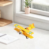 Maxbell Helicopter Model Unique Iron Airplane Model for TV Cabinet Bedroom Ornaments Yellow