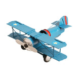 Maxbell Helicopter Model Unique Iron Airplane Model for TV Cabinet Bedroom Ornaments Blue