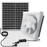 Maxbell Solar Powered Fan Ventilation Air Extractor for Chicken Coop Picnic Basement 8inch