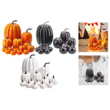 Maxbell 14x Artificial Pumpkins Fall Season Decorative Wedding Assorted Thanksgiving Orange