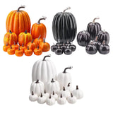 Maxbell 14x Artificial Pumpkins Fall Season Decorative Wedding Assorted Thanksgiving Orange