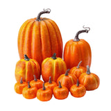 Maxbell 14x Artificial Pumpkins Fall Season Decorative Wedding Assorted Thanksgiving Orange