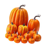 Maxbell 14x Artificial Pumpkins Fall Season Decorative Wedding Assorted Thanksgiving Orange