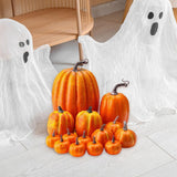 Maxbell 14x Artificial Pumpkins Fall Season Decorative Wedding Assorted Thanksgiving Orange