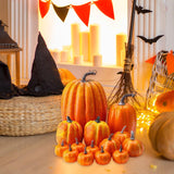 Maxbell 14x Artificial Pumpkins Fall Season Decorative Wedding Assorted Thanksgiving Orange