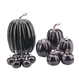 Maxbell 14x Artificial Pumpkins Fall Season Decorative Wedding Assorted Thanksgiving Black