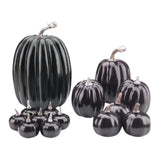 Maxbell 14x Artificial Pumpkins Fall Season Decorative Wedding Assorted Thanksgiving Black