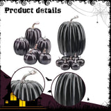 Maxbell 14x Artificial Pumpkins Fall Season Decorative Wedding Assorted Thanksgiving Black