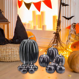 Maxbell 14x Artificial Pumpkins Fall Season Decorative Wedding Assorted Thanksgiving Black